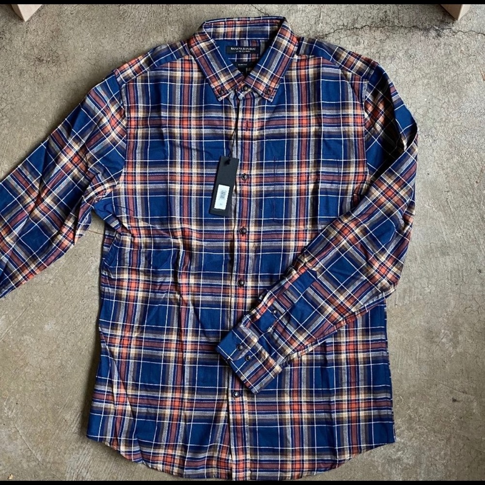 Banana Republic LUXE long sleeve flannel NWT